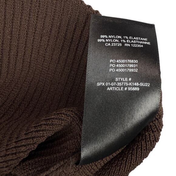 Aritzia Babaton Sculpt Knit Ribbed Mini Skirt In Brown XS - Picture 4 of 5